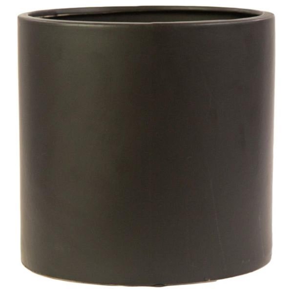 Urban Trends Collection Ceramic Round Pot Matte Black Small 10941